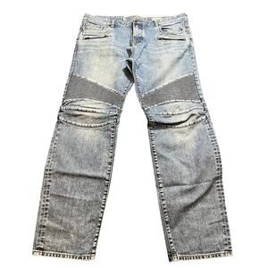Parasuco Ergonomic Mens Y2K Vintage Biker Grunge Distressed Jeans Mens Size 40